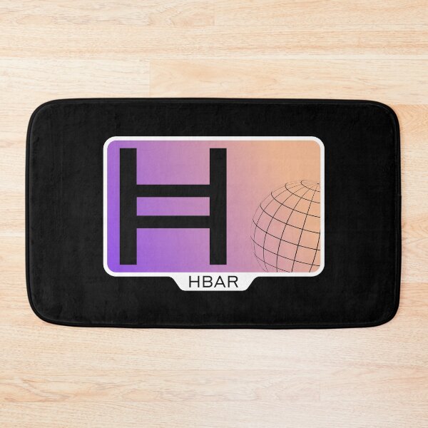 Item preview, Hedera HBAR Crypto Altcoin - Purple Orange Gradient with Digital Globe designed and sold by CryptoMoods.