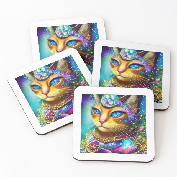 Item preview, Beautiful Siamese Cat Oil Painting with flowers in background designed and sold by ManifestoDesign.