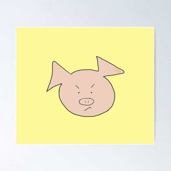 Item preview, Angry Pig Face Y, anger designed and sold by PiggingJapan.