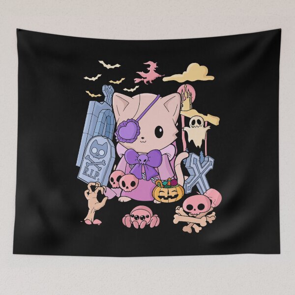 Item preview, Creepy Kawaii Cat Lover Pastel Goth Creepy Cat designed and sold by DSWShirts.