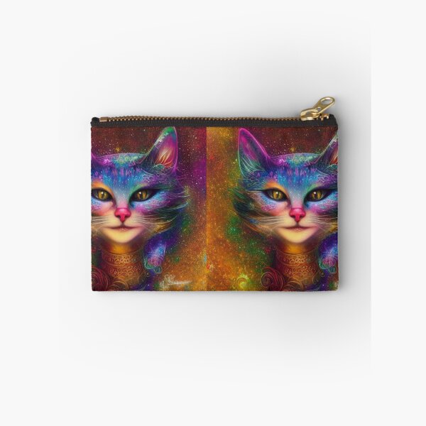 Item preview, Beautiful Fantasy Whimsical Cat Oil Painting with flowers in background designed and sold by ManifestoDesign.