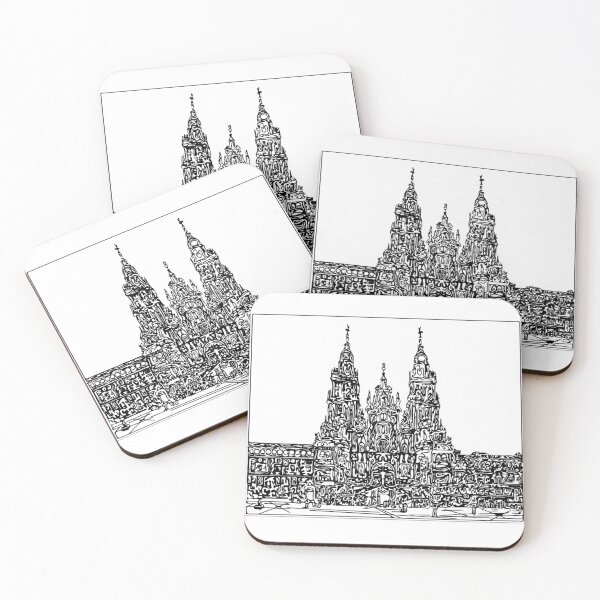 Item preview, Camino de Santiago Cathedral of Compostela Galicia, Urban Sketchers Spain designed and sold by cachaldora.