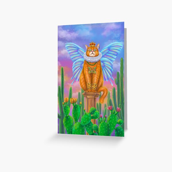 magic King cat Greeting Card