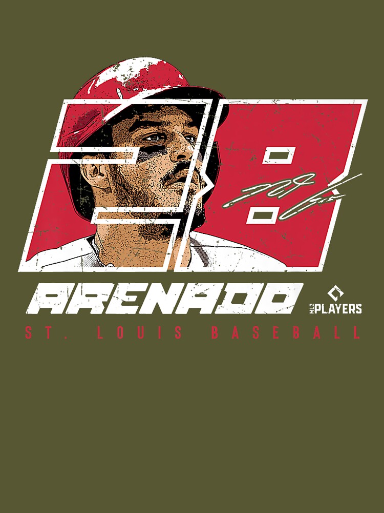 Nolan Arenado Men's Cotton T-Shirt - Heather Gray - St. Louis | 500 Level Major League Baseball Players Association (MLBPA)