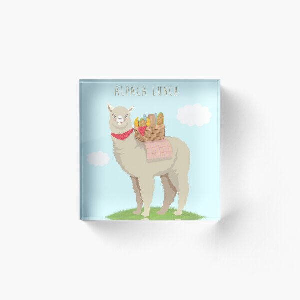 Alpaca Lunch Acrylic Block
