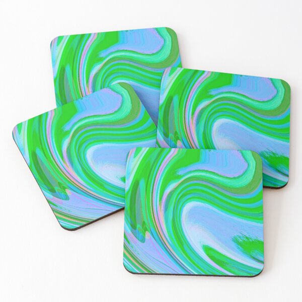 Item preview, Baby Blue, Baby Green, Blue Tones and Green Tones Multicolor Neon Marble Pattern Design designed and sold by theprintedclub.