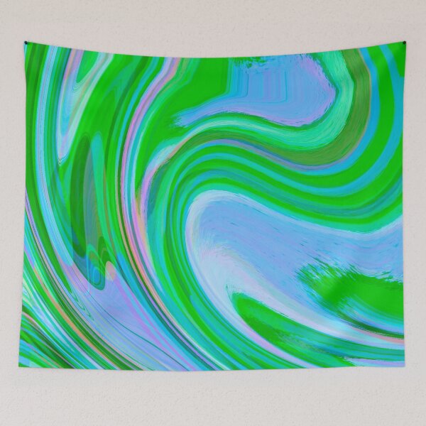 Item preview, Baby Blue, Baby Green, Blue Tones and Green Tones Multicolor Neon Marble Pattern Design designed and sold by theprintedclub.
