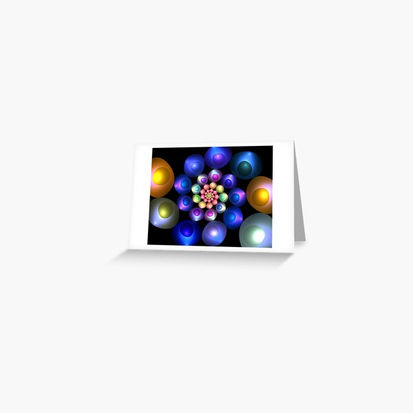 Spiral Eyeballs fractal art Greeting Card