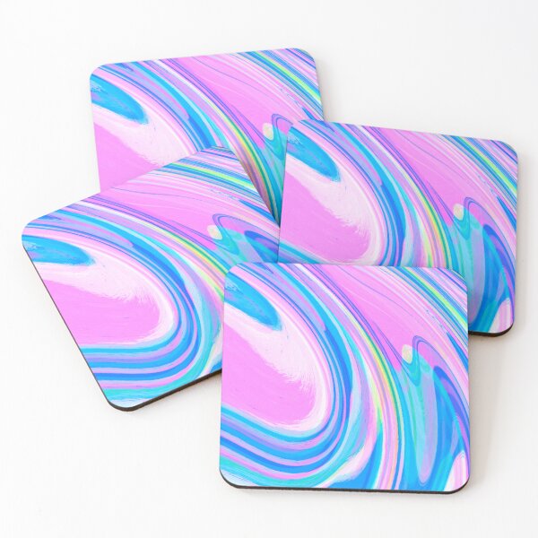 Item preview, Baby Blue, Baby Pink, Blue Tones and Pink Tones Multicolor Neon Marble Pattern Design designed and sold by theprintedclub.