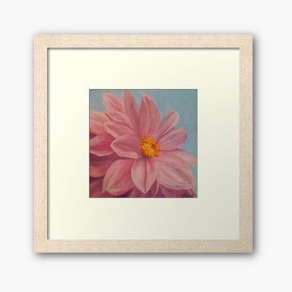 Pink Dahlia by Laura Jaen Framed Art Print