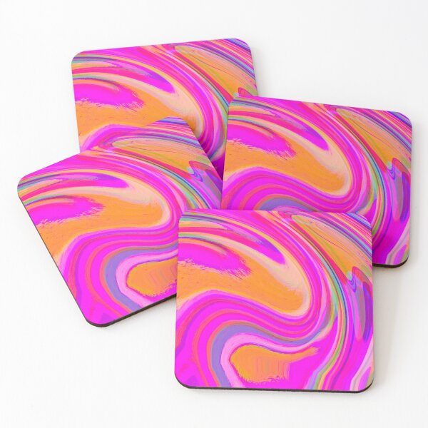 Item preview, Neon Pink, Neon Orange, Pink Tones and Orange Tones Multicolor Neon Marble Pattern Design designed and sold by theprintedclub.