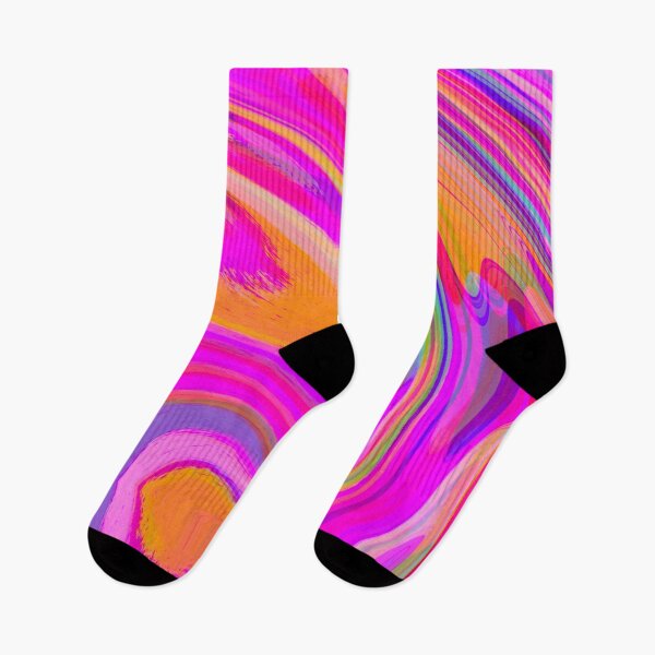 Item preview, Neon Pink, Neon Orange, Pink Tones and Orange Tones Multicolor Neon Marble Pattern Design designed and sold by theprintedclub.