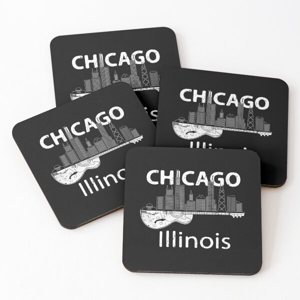 Item preview, Chicago Souvenir Men Illinois Gift Music Electric Guitar designed and sold by DSWShirts.