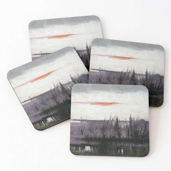 Item preview, Sunset over the Lake on a Cloudy Day, Abstract Painting designed and sold by Ivan333Croatia.