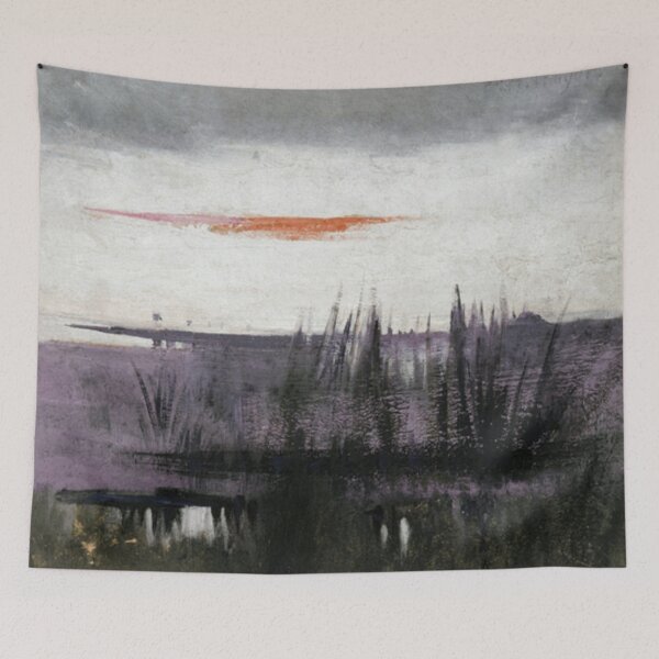 Item preview, Sunset over the Lake on a Cloudy Day, Abstract Painting designed and sold by Ivan333Croatia.