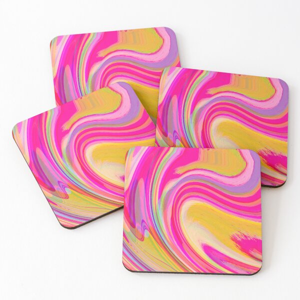Item preview, Rainbow, Baby Yellow, Baby Pink, Yellow Tones and Pink Tones Multicolor Neon Marble Pattern Design designed and sold by theprintedclub.
