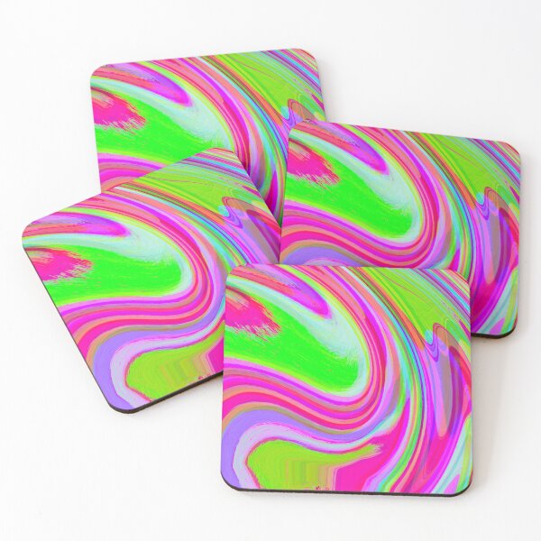 Item preview, Rainbow, Neon Pink, Neon Green, Neon Tones and Pink Tones Multicolor Neon Marble Pattern Design designed and sold by theprintedclub.