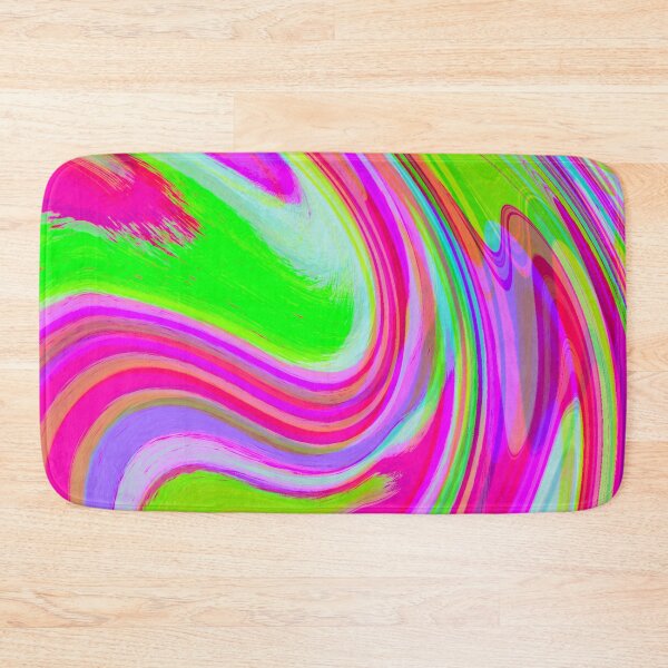 Item preview, Rainbow, Neon Pink, Neon Green, Neon Tones and Pink Tones Multicolor Neon Marble Pattern Design designed and sold by theprintedclub.