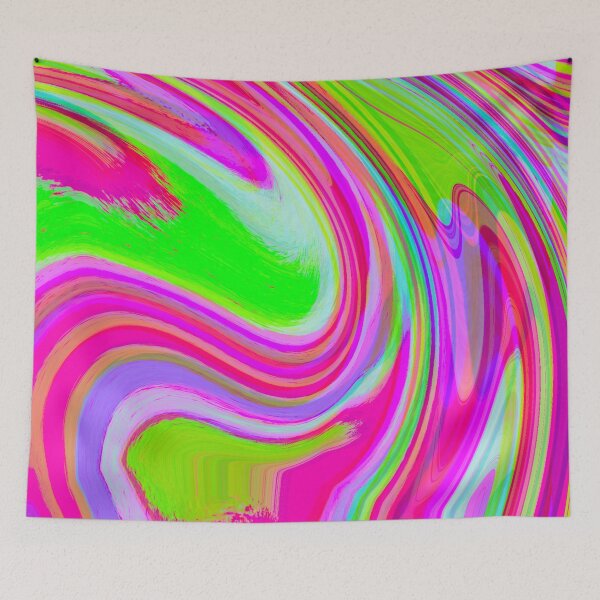 Item preview, Rainbow, Neon Pink, Neon Green, Neon Tones and Pink Tones Multicolor Neon Marble Pattern Design designed and sold by theprintedclub.