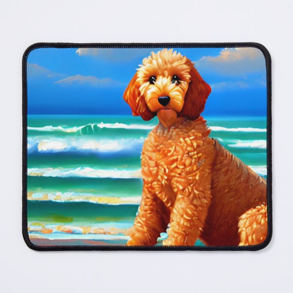 Item preview, Goldendoodle Beach Art designed and sold by GwendolynFrost.