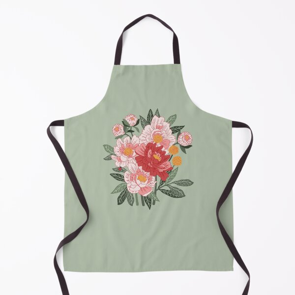 Item preview, Peony bouquet on mint designed and sold by Ema Tudose.