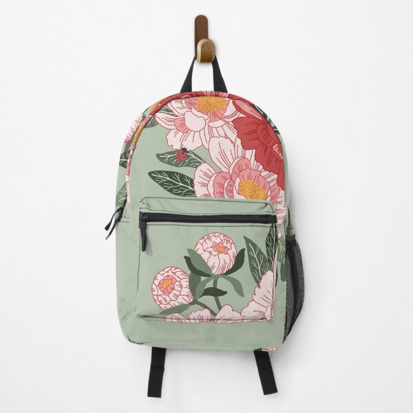 Item preview, Peony bouquet on mint designed and sold by Ema Tudose.