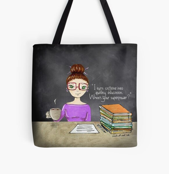 Teacher coffee 8 All Over Print Tote Bag