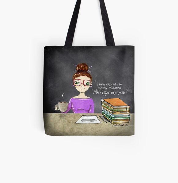 Teacher coffee 8 All Over Print Tote Bag