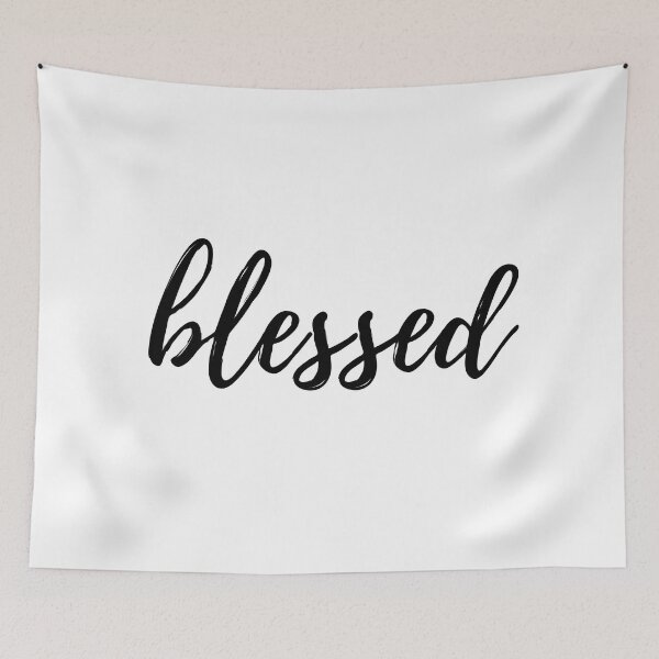 Item preview, blessed cursive text designed and sold by FreeGraceShop.