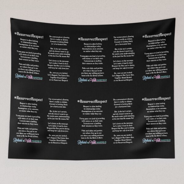 Item preview, ResurrectRESPECT.com poem : Richard and Vicki Hadfield - basic white text only designed and sold by Printable Pressies.