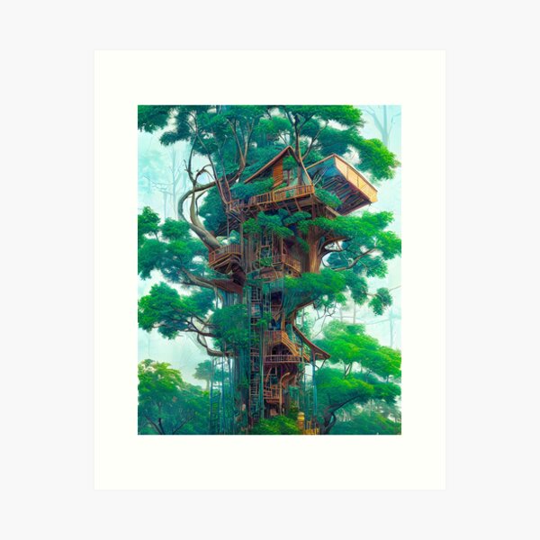 Aperçu de l'œuvre Cabane dans les arbres créée et vendue par KamiDomi.