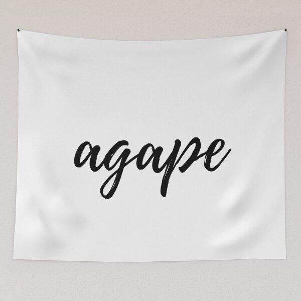 Item preview, agape cursive text designed and sold by FreeGraceShop.