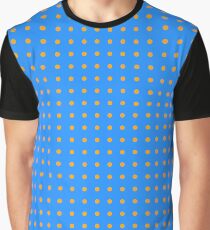 Dodger Blue Orange Pattern Graphic T-Shirt