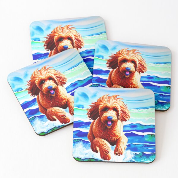 Item preview, Goldendoodle Coastal Sea Art  designed and sold by GwendolynFrost.