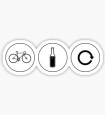 Ride. Relax. Repeat. (Black) Sticker