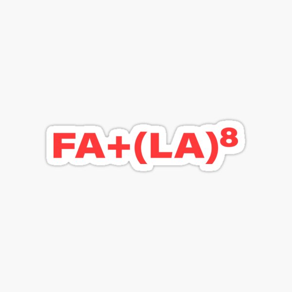 "Fa La 8" Sticker for Sale by FASLab | Redbubble