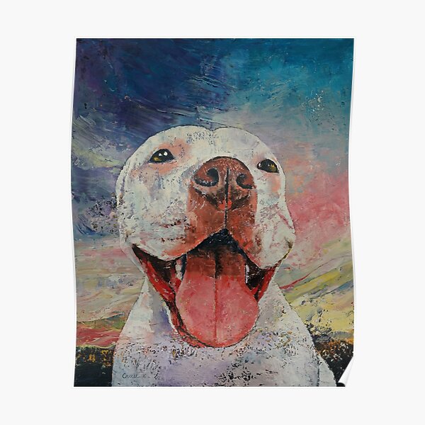 Picture Decor 11x14 Details about   Pit Bull GiftsPittie Art Print from Painting Poster 