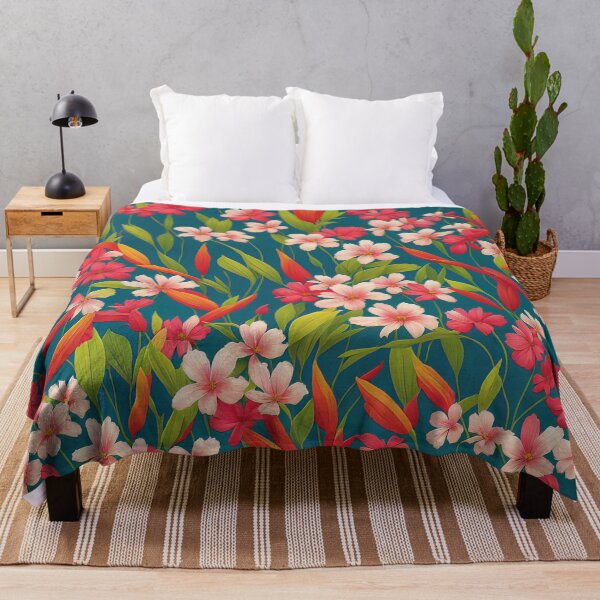 Item preview, Fun flowers tropical pattern designed and sold by Purple-Horizon.