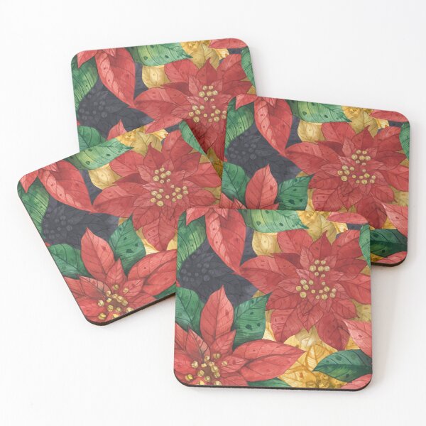 Item preview, Poinsettia Seamless Pattern designed and sold by JTS STORE.
