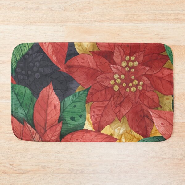 Item preview, Poinsettia Seamless Pattern designed and sold by JTS STORE.