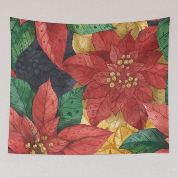 Item preview, Poinsettia Seamless Pattern designed and sold by JTS STORE.
