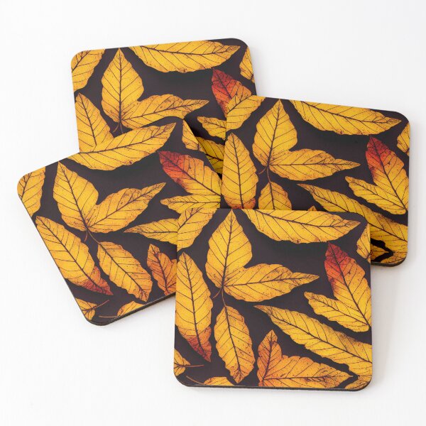 Item preview, Halloween Fall Leaves Seamless Pattern Oil Painting Design designed and sold by CandyDroidMerch.
