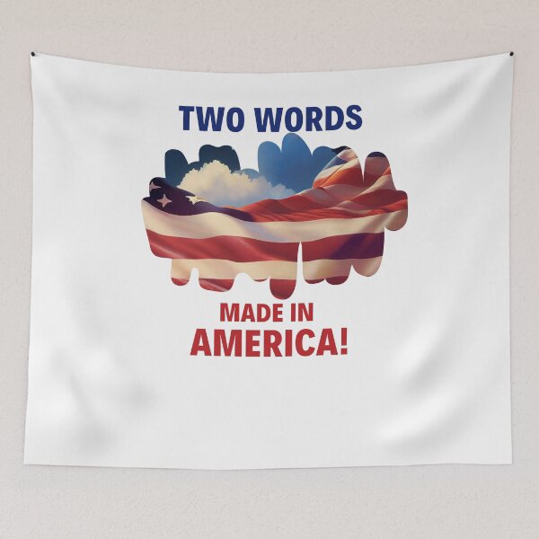 Item preview, Two Words Made in America Sticker  designed and sold by TheCreativeFab.