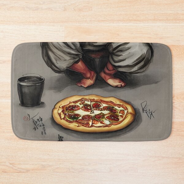 Item preview, Shaolin Monk enjoying his pizza - funny pizza designed and sold by Aniyah.