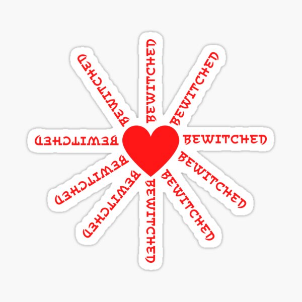Bewitched, heart Sticker