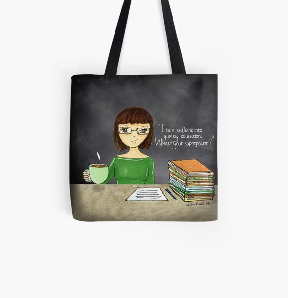 Teacher coffee 16 All Over Print Tote Bag