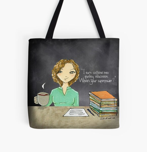 Teacher Coffee 6 All Over Print Tote Bag