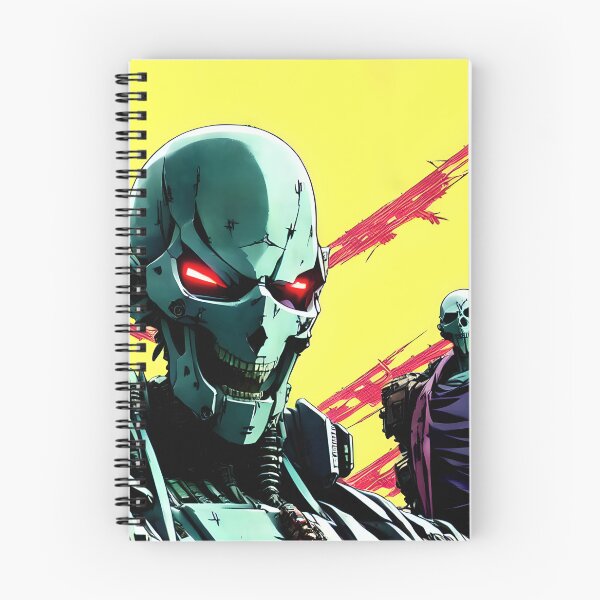 Item preview, Skull Robots, Glowing Red Eyes, And Yellow Background - Made With A.I. designed and sold by SpektroDesign.