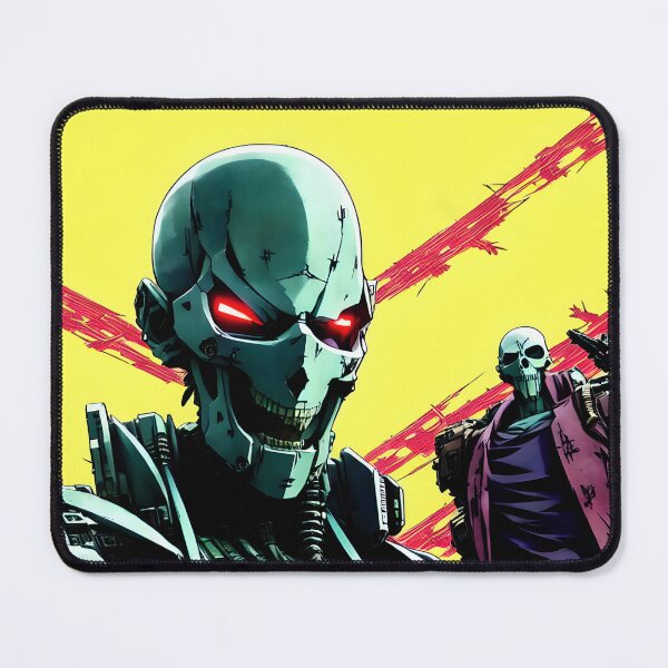 Item preview, Skull Robots, Glowing Red Eyes, And Yellow Background - Made With A.I. designed and sold by SpektroDesign.
