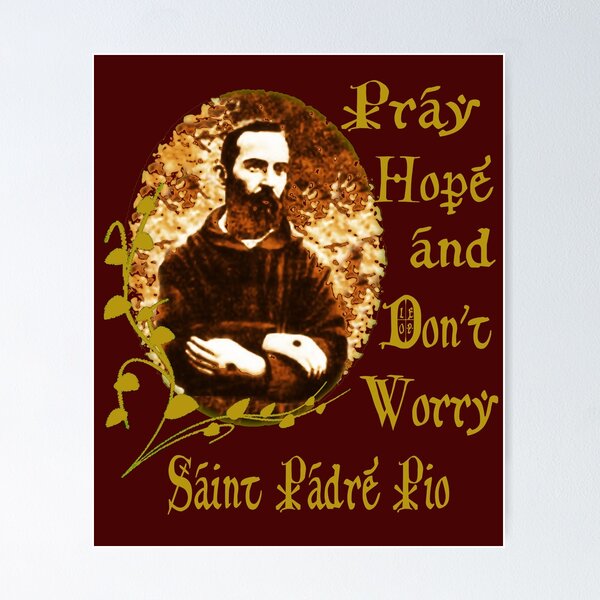 Item preview, St Padre Pio Catholic Saint designed and sold by hispanicworld.